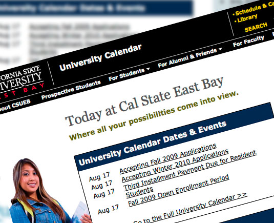 CSUEB Calendar Interface